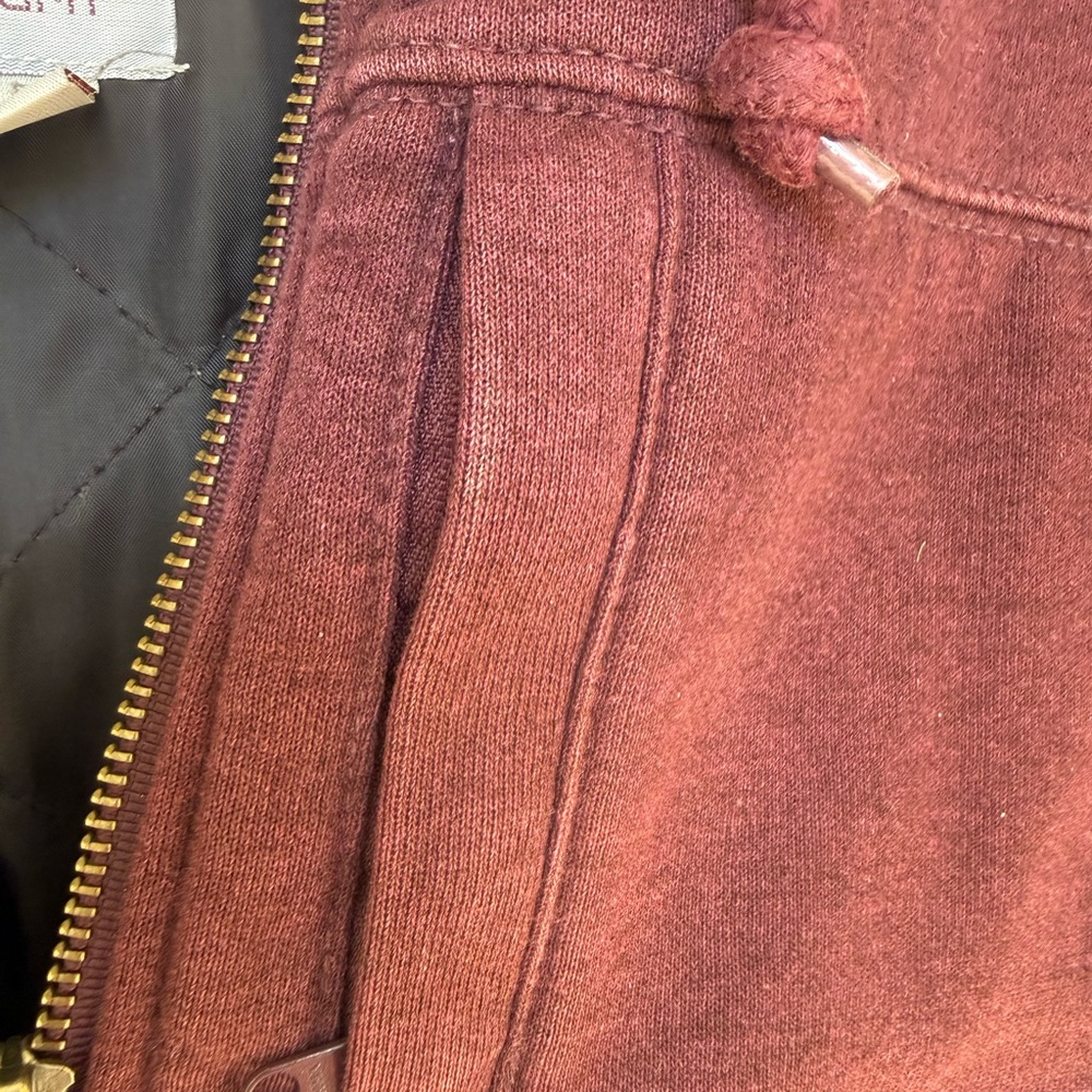 Women’s Carhartt Purple Full-Zip Hoodie insulated Large - Picture 5 of 6